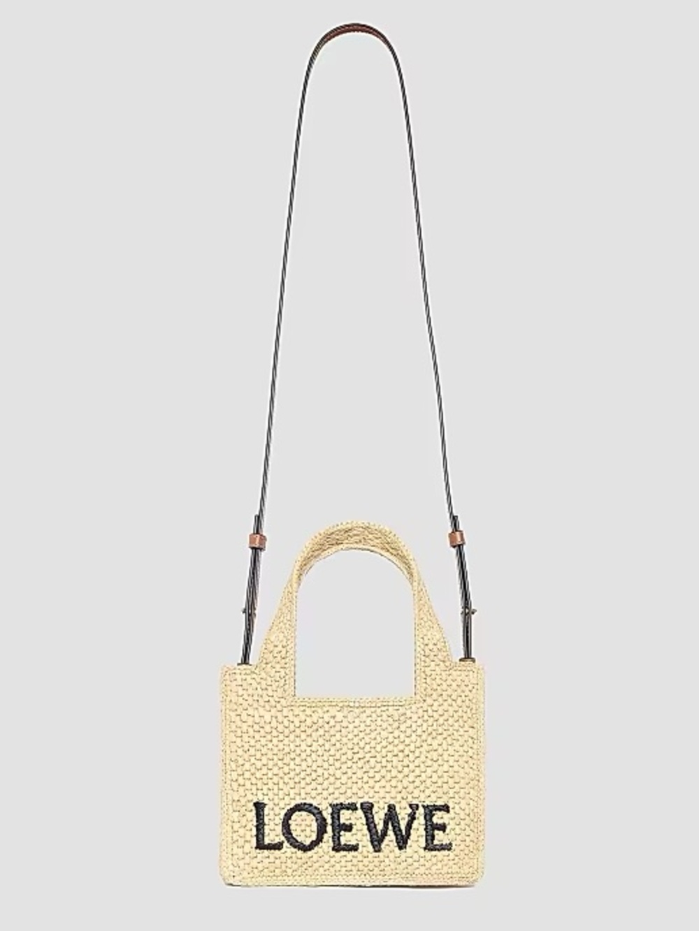 Loewe Style Small Raffia Tote Bag in Natural